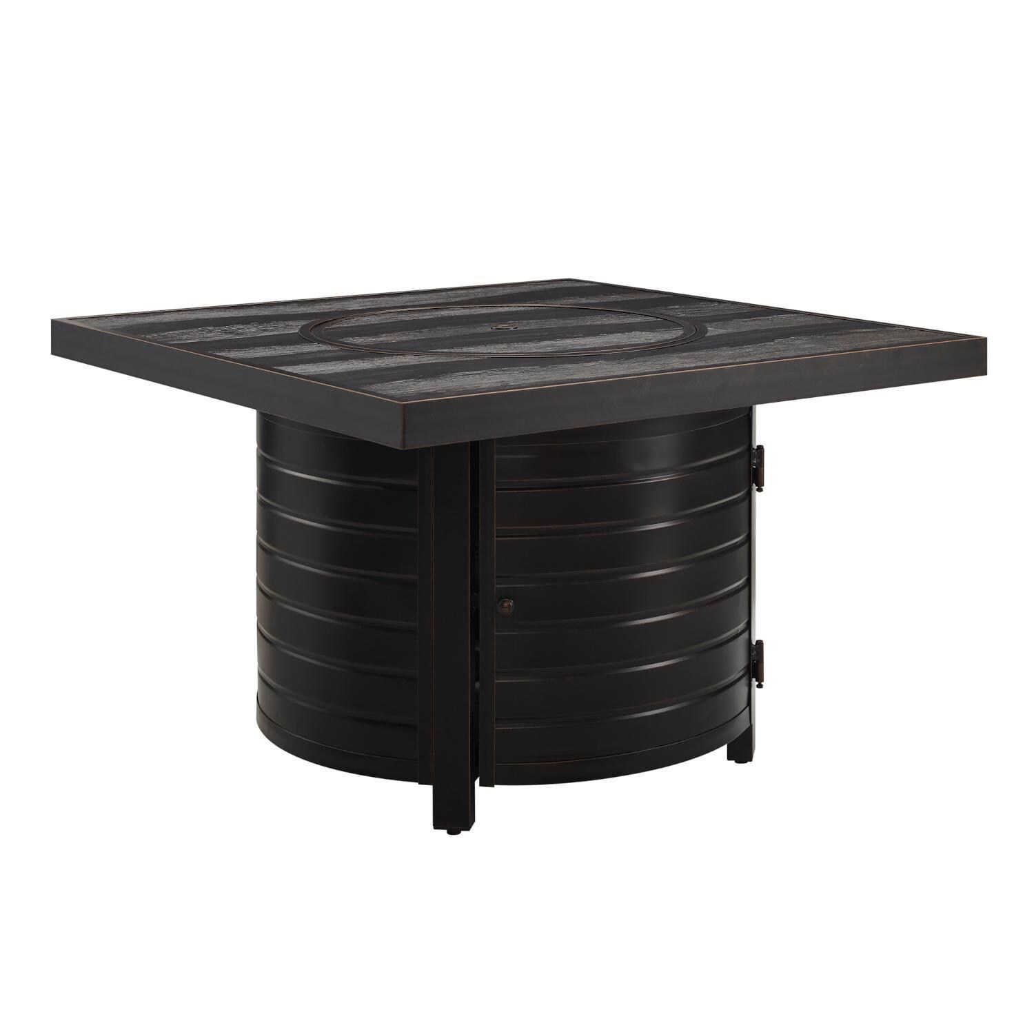 Ultimate Patio 63226-NG Haven Bay 42-Inch Square Aluminum Natural Gas Fire Pit - Full View thumbnail