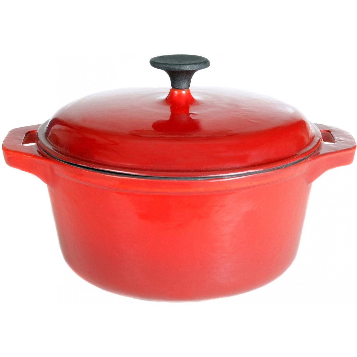 Cajun Cookware 5-Quart Enamel Cast Iron Dutch Oven - Side View thumbnail