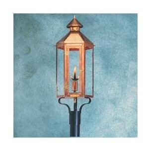 Legendary Lighting Neptune 3 Copper Propane Gas Light With Post Bracket And Electronic Ignition