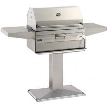 Fire Magic Legacy 24-Inch Smoker Charcoal Grill On Patio Post - 22-SC01C-P6 image