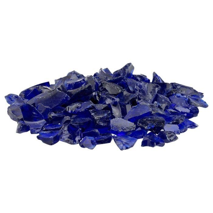 BBQGuys Signature CG-DKBLUE-M-10 1/2-Inch to 1-Inch Dark Blue Fire Pit Glass - Glass Pile thumbnail
