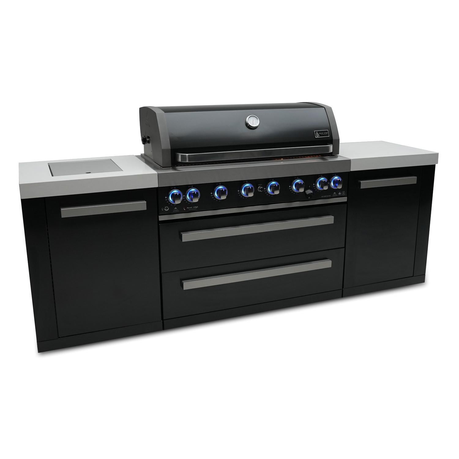 Mont Alpi Original Series 8 Ft L-Shaped Propane Outdoor Kitchen