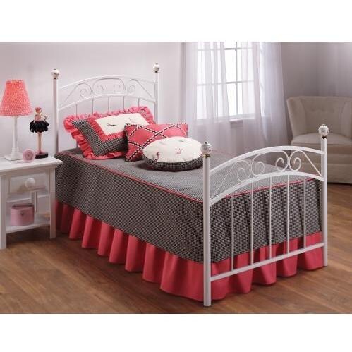Hillsdale Emily White Metal Bed Set With Frame - Full