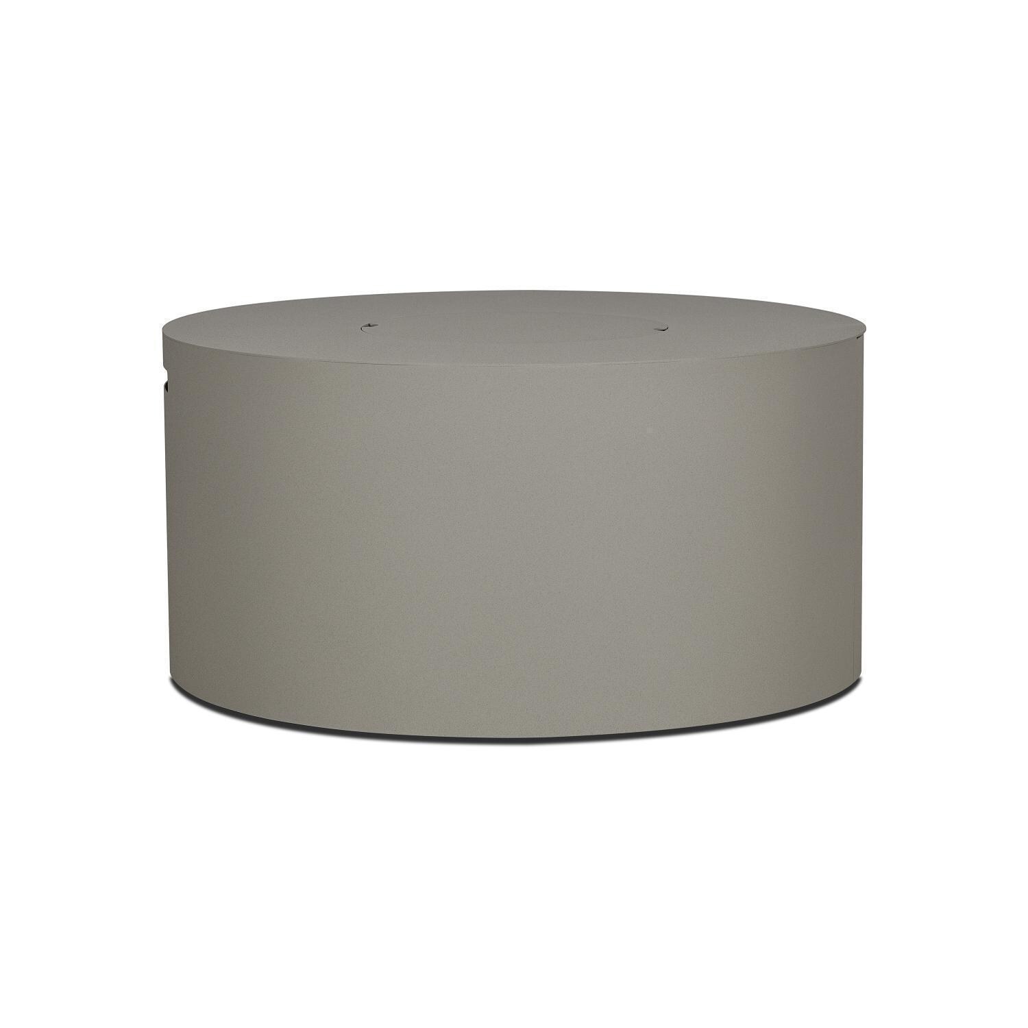 Covewood 4292LP-CGRY 41 Inch Round Aluminum Propane Fire Pit Table in Gray by BBQGuys Signature - Lid Top - Detail thumbnail