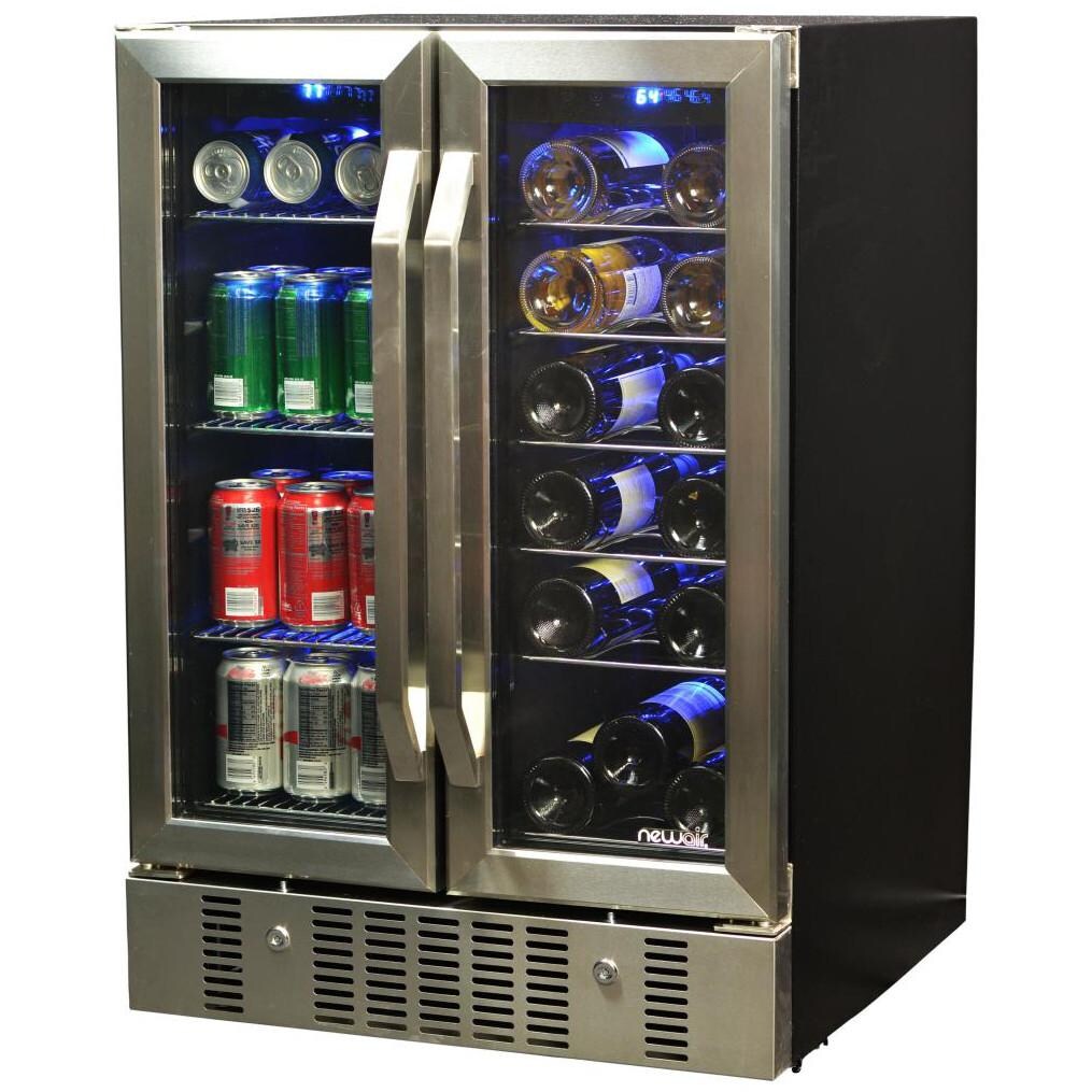 NewAir 18-Bottle, 60-Can Dual Zone Beverage Cooler - AWB-360B