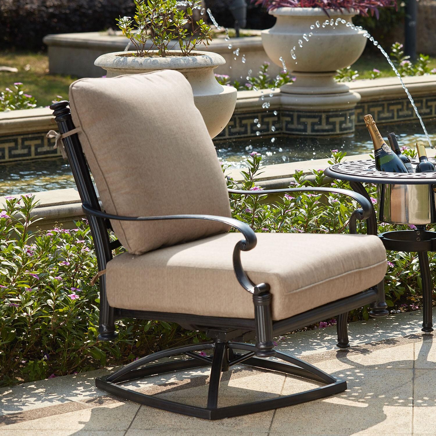 Darlee B/201016-3 / CUSHION Santa Barbara Deep Seating Patio Swivel Rocker - Lifestyle thumbnail