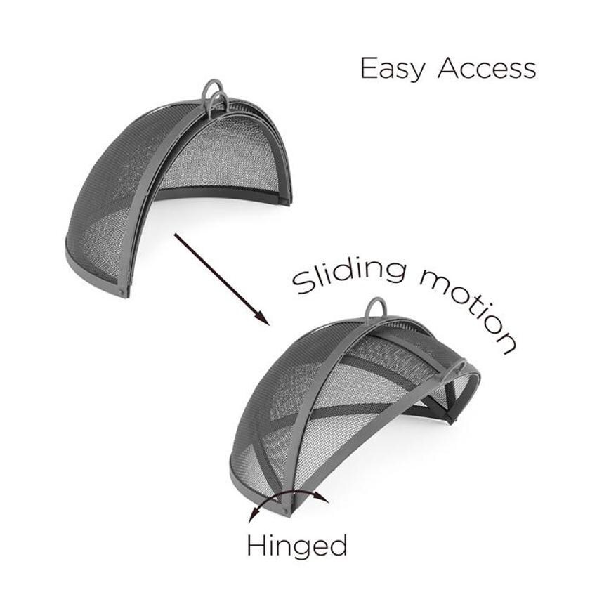 Good Directions 30-Inch Mesh Fire Pit Hinged Spark Screen - Round - Sliding Motion thumbnail