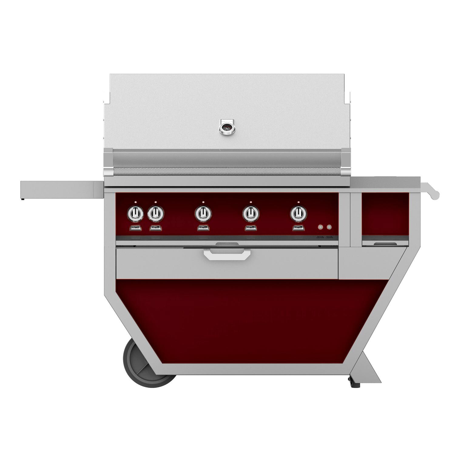 Hestan Deluxe 42-Inch Propane Gas Grill W/ All Infrared Burners, Rotisserie, Worktop & Storage Drawer - Tin Roof - GSBR42CX-LP-BG