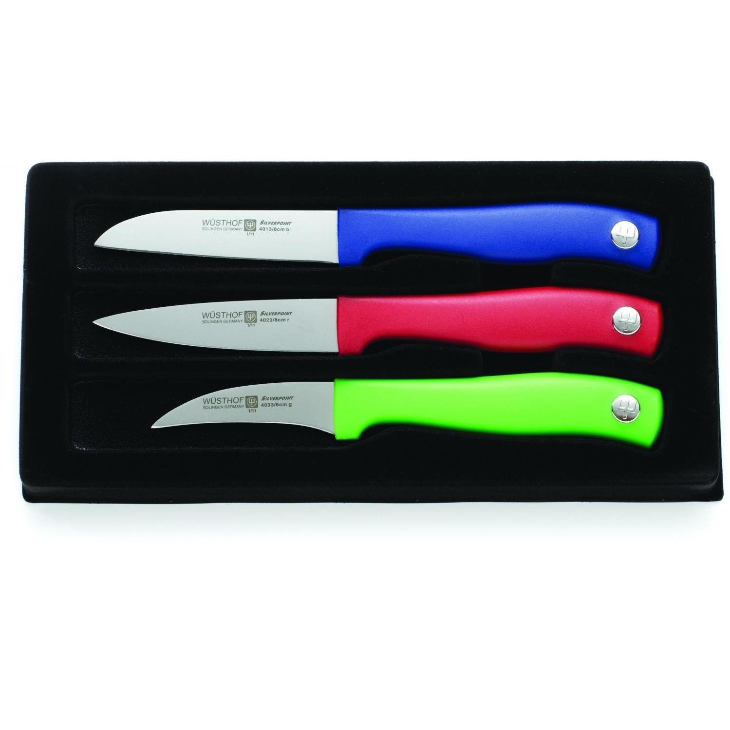 Wusthof Silverpoint II Color 3Piece Colored Paring Knife Set