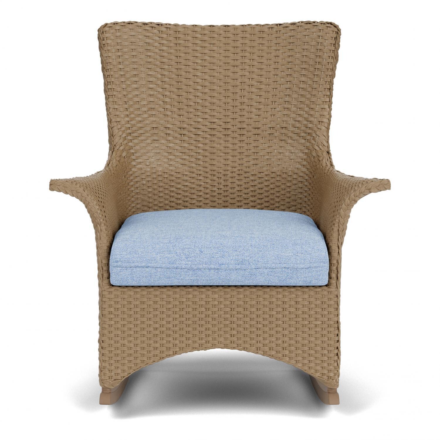 Lloyd Flanders Mandalay Porch Rocker in Fawn Finish with Demo Skyway fabric thumbnail