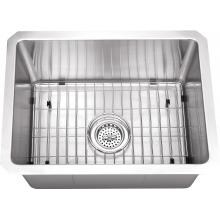 Platinum Sinks 20 X 15 16-Gauge Single Bowl Stainless Steel Undermount Sink With Strainer And Grid image