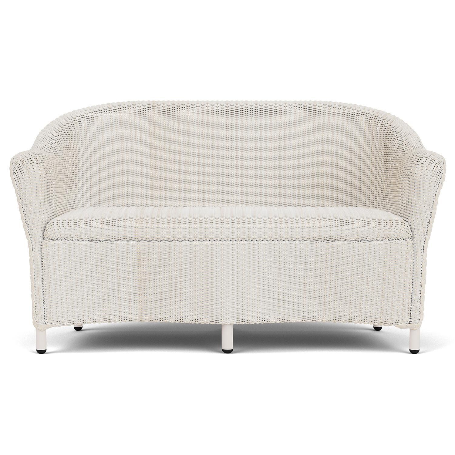 Lloyd Flanders Reflections 3-Piece Seating Set W/ Lounge Chairs in Antique White Finish - Loveseat Front thumbnail