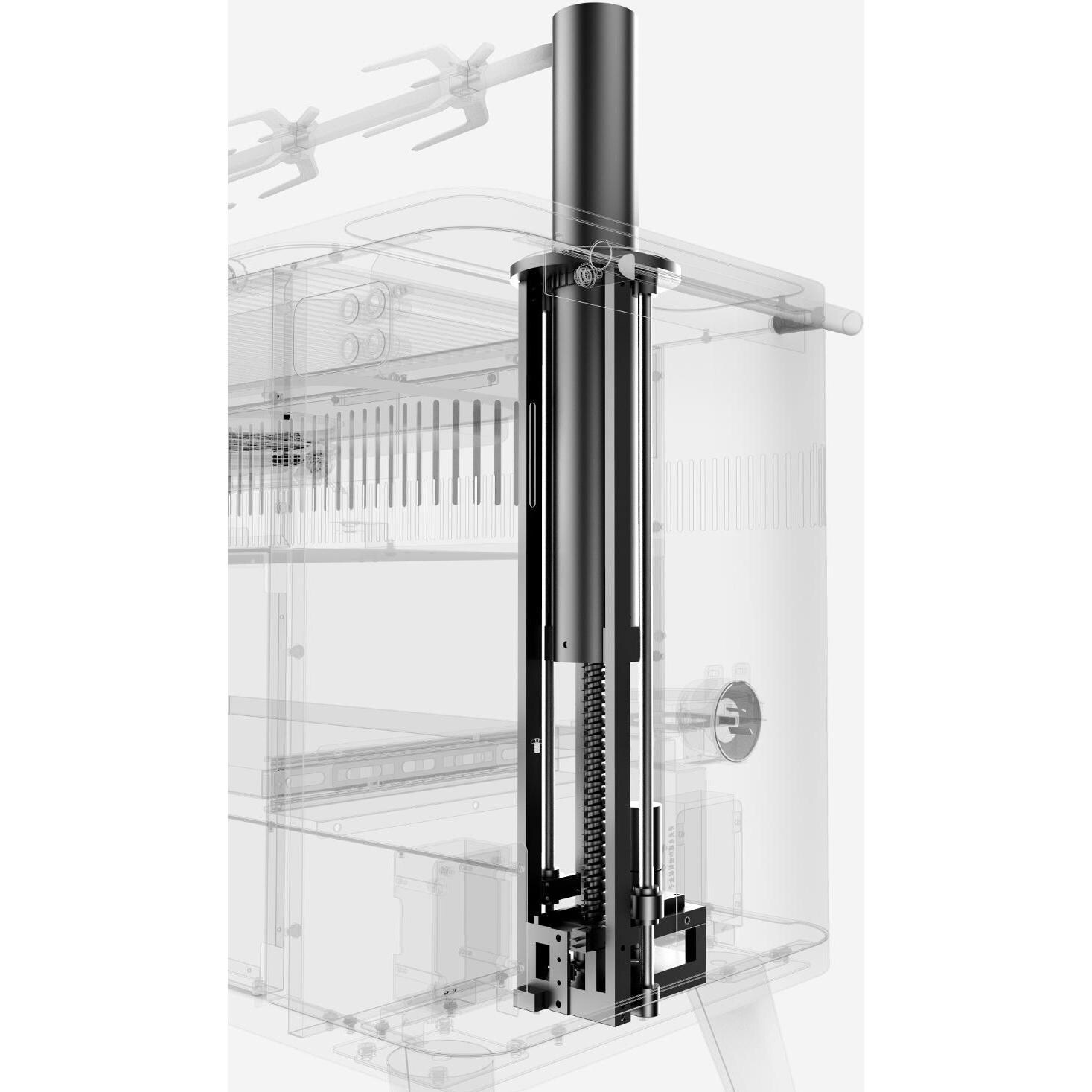 Everdure HBCE3BUS HUB II 54-Inch Charcoal Grill With Rotisserie & Electronic Ignition - Rotisserie Mechanism X-Ray thumbnail