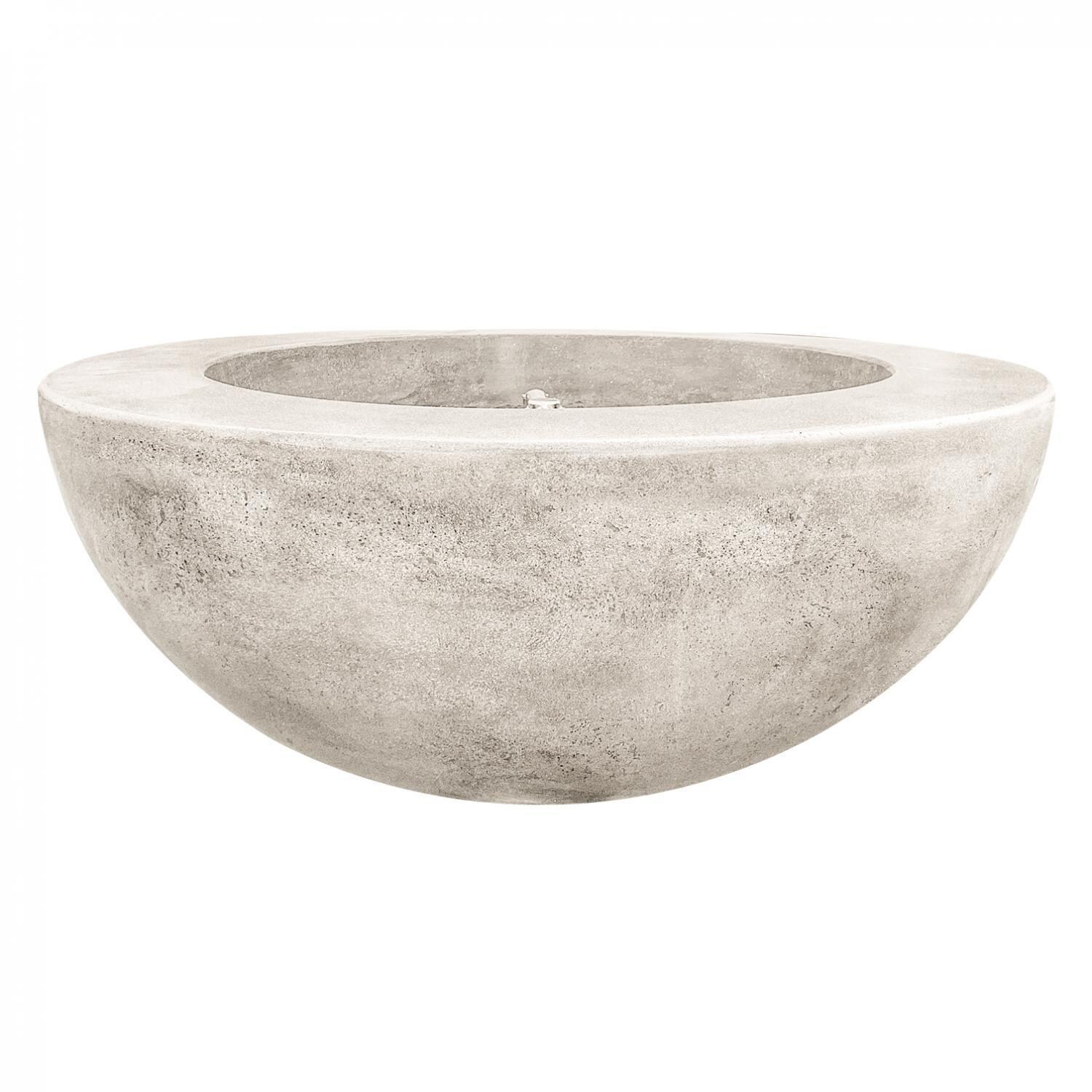Moderno 5 36-in Round Glass Fiber Reinforced Concrete Natural Gas Fire Bowl in Natural by Prism Hardscapes - White Background thumbnail