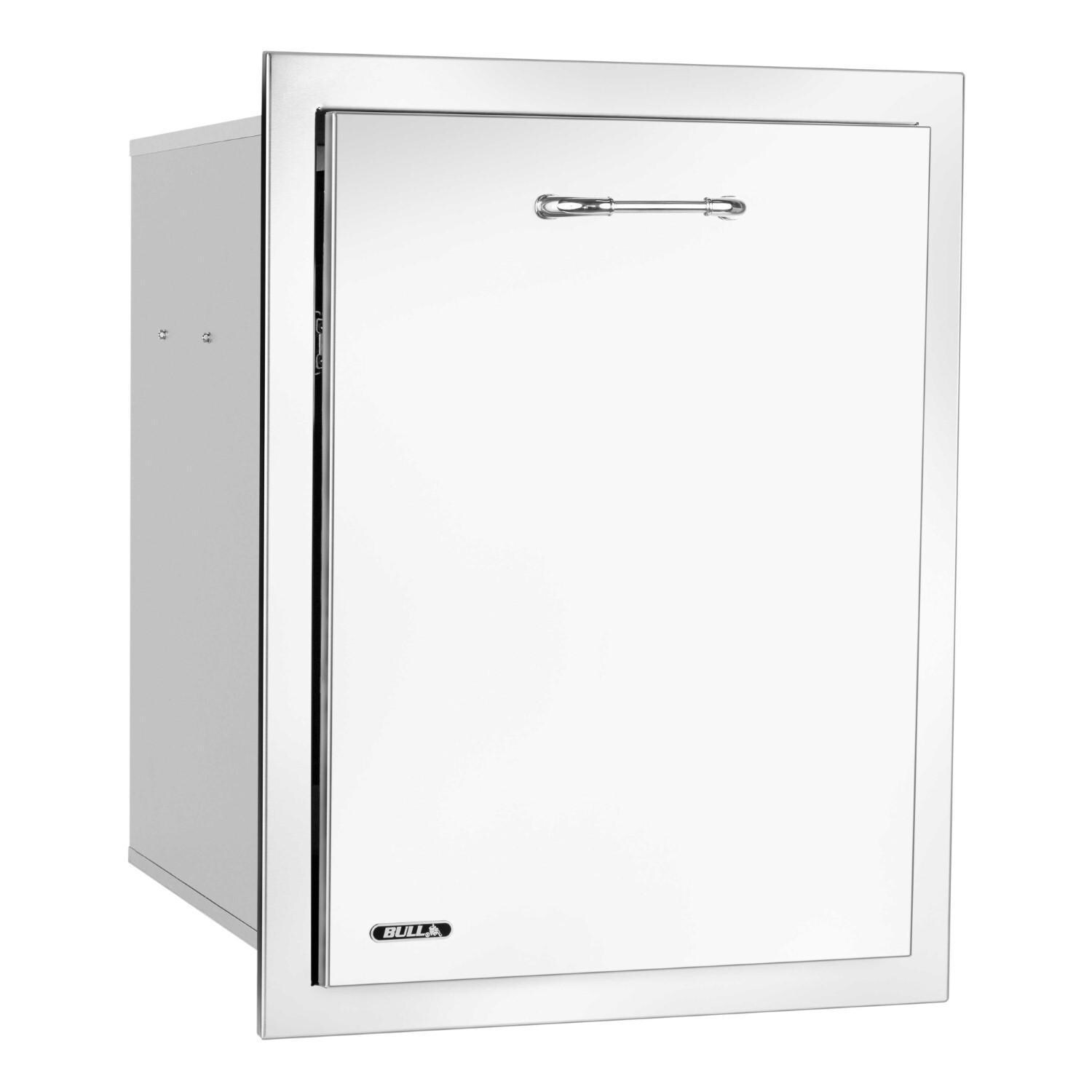 Bull 56950 30-Inch Stainless Steel Double Trash/Recycle Drawer W/ Reveal - Right Facing - Open - White Background thumbnail