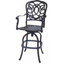 Darlee Florence Cast Aluminum Patio Swivel Bar Stool - Antique Bronze image