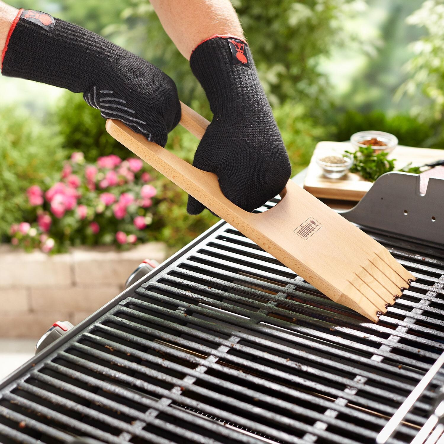 Weber 7459 Wood Grill Scraper - Scraper Handles - Lifestyle thumbnail