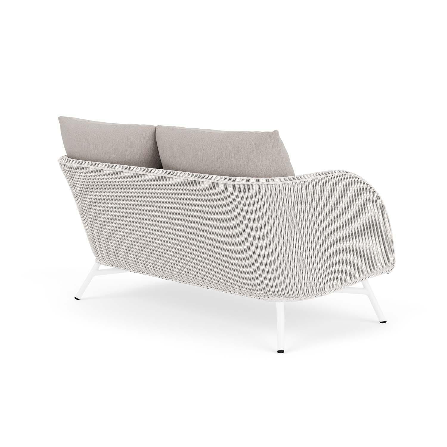 Lloyd Flanders Essence Loveseat W/Remy Cloud Fabric - White Finish - Back Right thumbnail