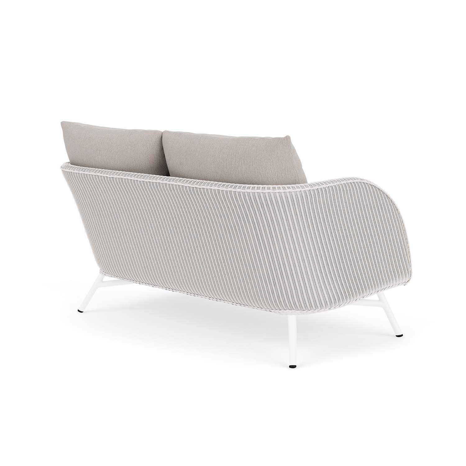 Lloyd Flanders Essence Loveseat W/Remy Cloud Fabric - White Finish - Back Right thumbnail