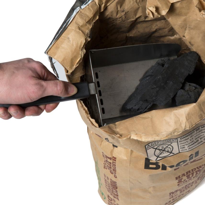 Broil King Stainless Steel Pellet/ Charcoal Scoop - 63946 - In Brown Bag - White Background thumbnail