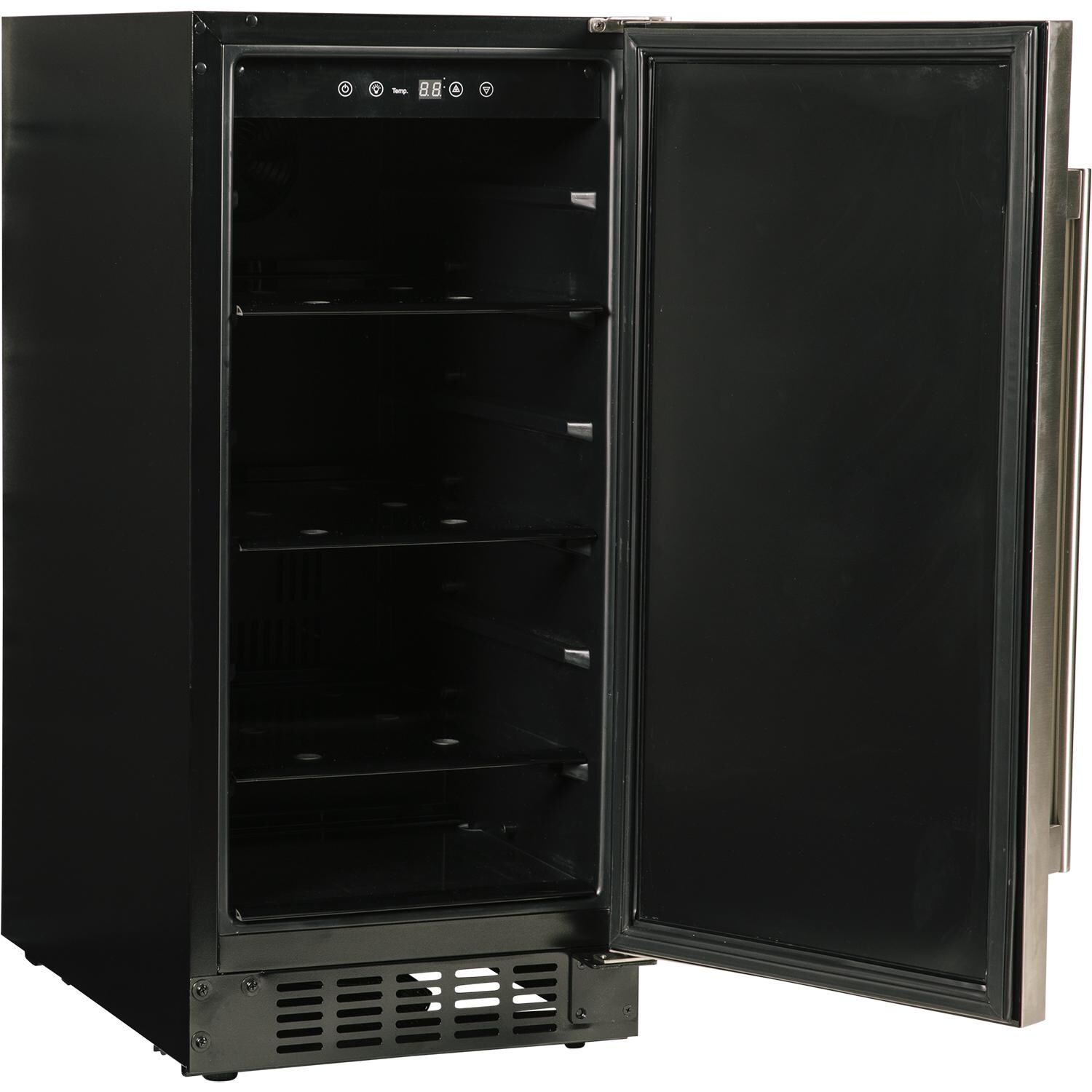 Azure 15-Inch 3 Cu. Ft. Compact Refrigerator - Stainless Steel - Door Open thumbnail