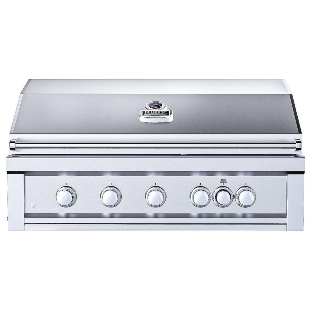 Sunstone Ruby5BIR-LP Ruby 42-in 5-Burner Built-In Propane Gas Grill & Rotisserie - White Background thumbnail
