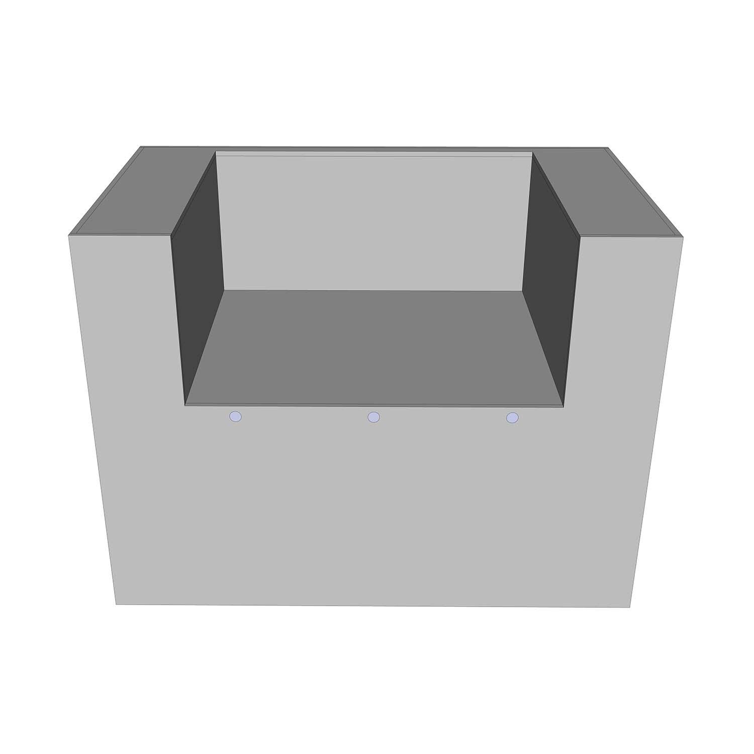 Universal 48 Inch Ready To Finish Kamado/Power Burner Cabinet - White Background thumbnail