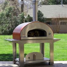 Bella Ultra 40-Inch Outdoor Wood-Fired Pizza Oven On Cart - Red image