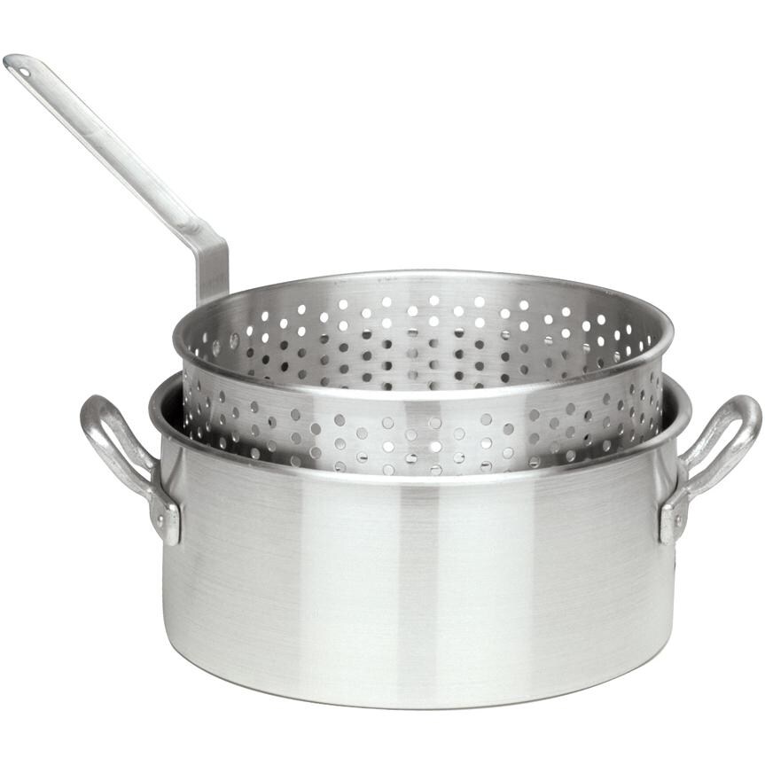 Bayou Classic 10 Quart Aluminum Deep Fry Pot With Basket