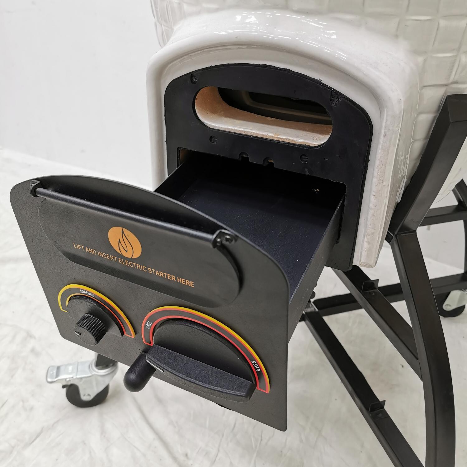 Vision XR-402WC Elite Series Kamado Grill - ProZone Functions As Ash Drawer thumbnail