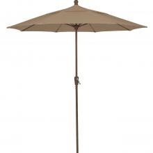 FiberBuilt 9 Ft. Aluminum Market Patio Umbrella With Crank Lift - Beige image