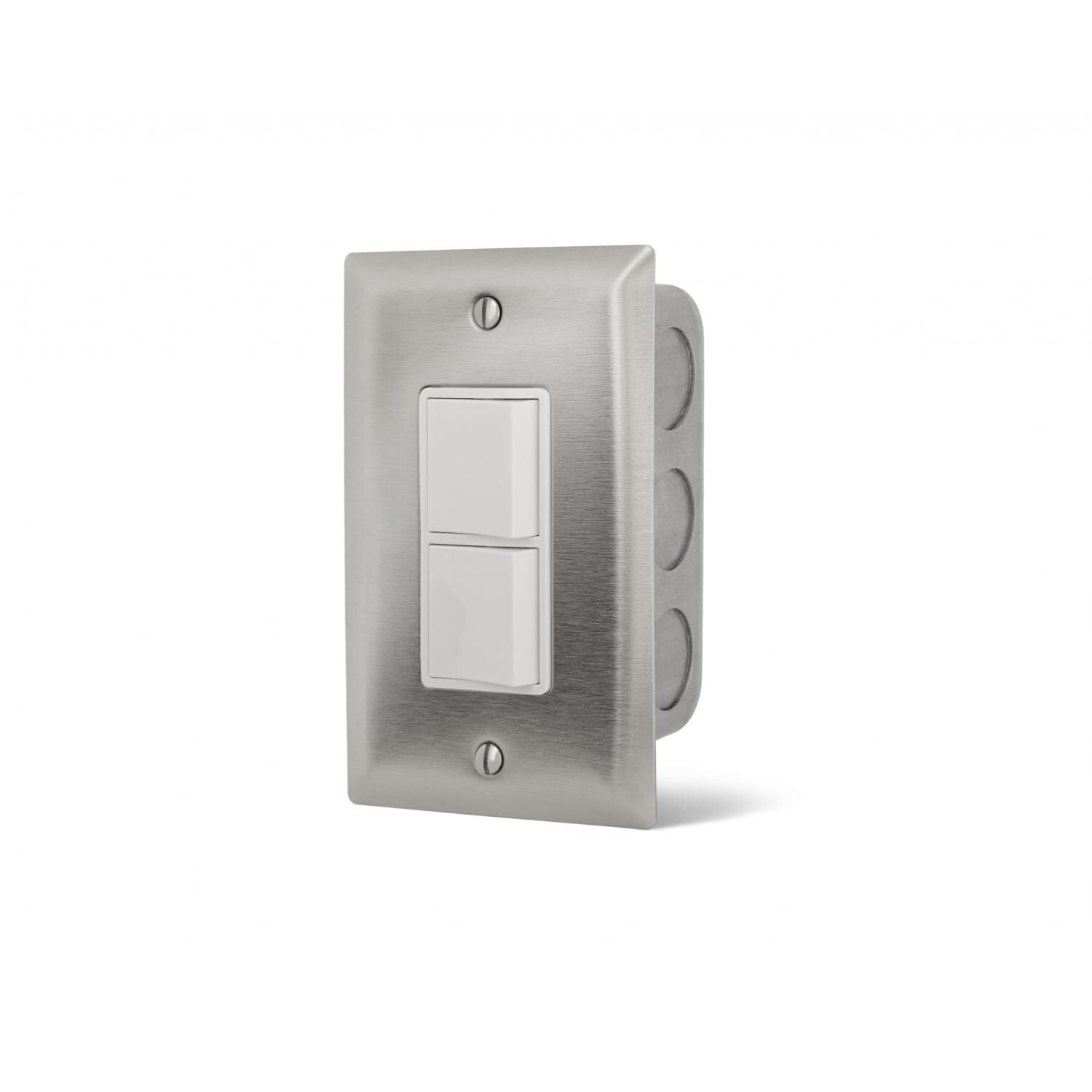 Infratech 240V Flush Mount In-Wall Single Stacked Duplex Switch - 14-4300 thumbnail