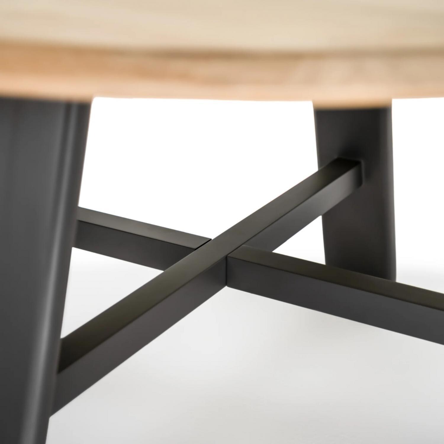 Teak + Table Barbados 60 Inch Round Dining Table - Leg Details - Detail thumbnail