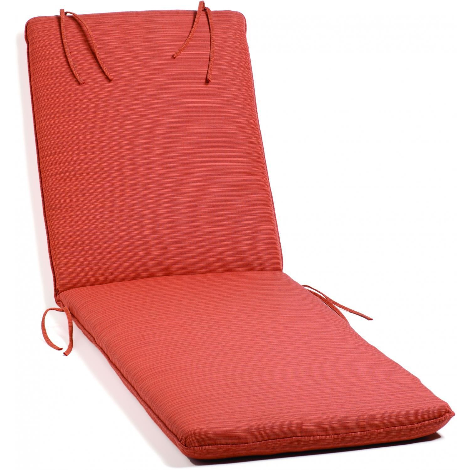 Sunbrella Dupione Papaya Long Outdoor Replacement Chaise Lounge Cushion