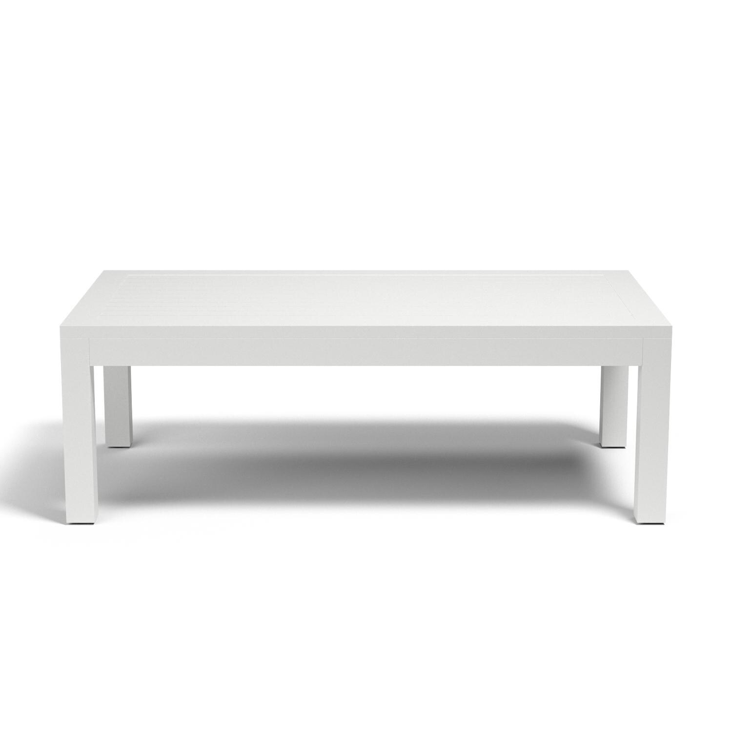 Sunset West - 1101-CT - Naples 50 X 27 Inch Square Aluminum Patio Coffee Table - Long Side thumbnail