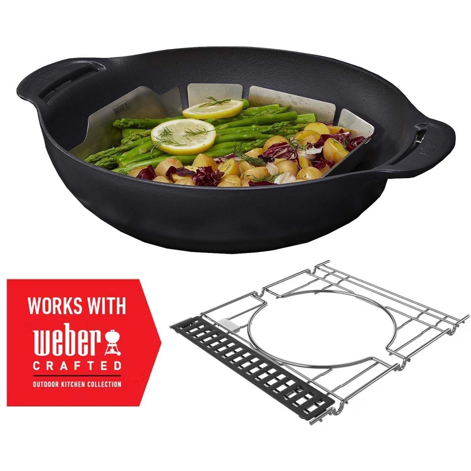 Weber 7606 CRAFTED Wok & Steamer - Works w/ Weber CRAFTED - White Background thumbnail