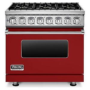 Viking Professional 7 Series 36Inch 6 Burner Natural Gas Dual Fuel