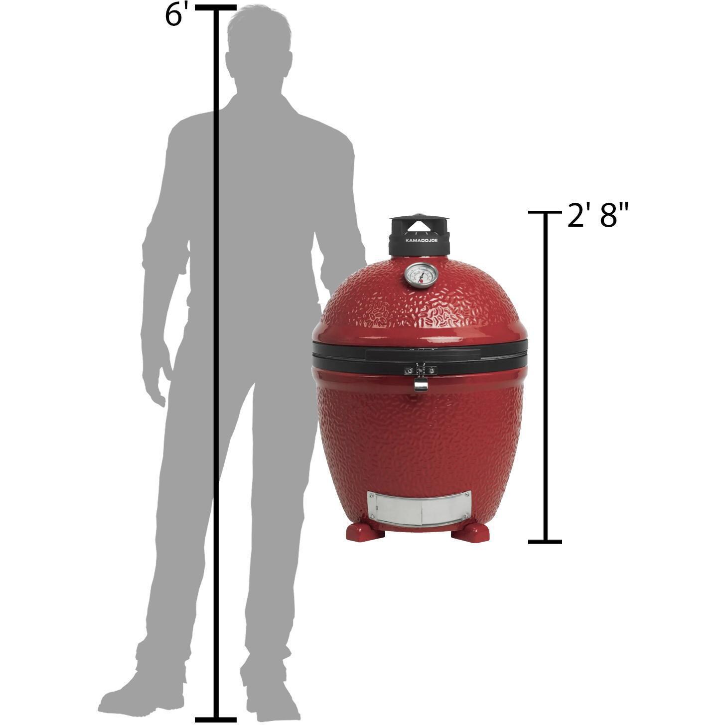 Kamado Joe KJ23NRHC | Classic II 18-Inch Stand-Alone Ceramic Grill - Scale for Size thumbnail