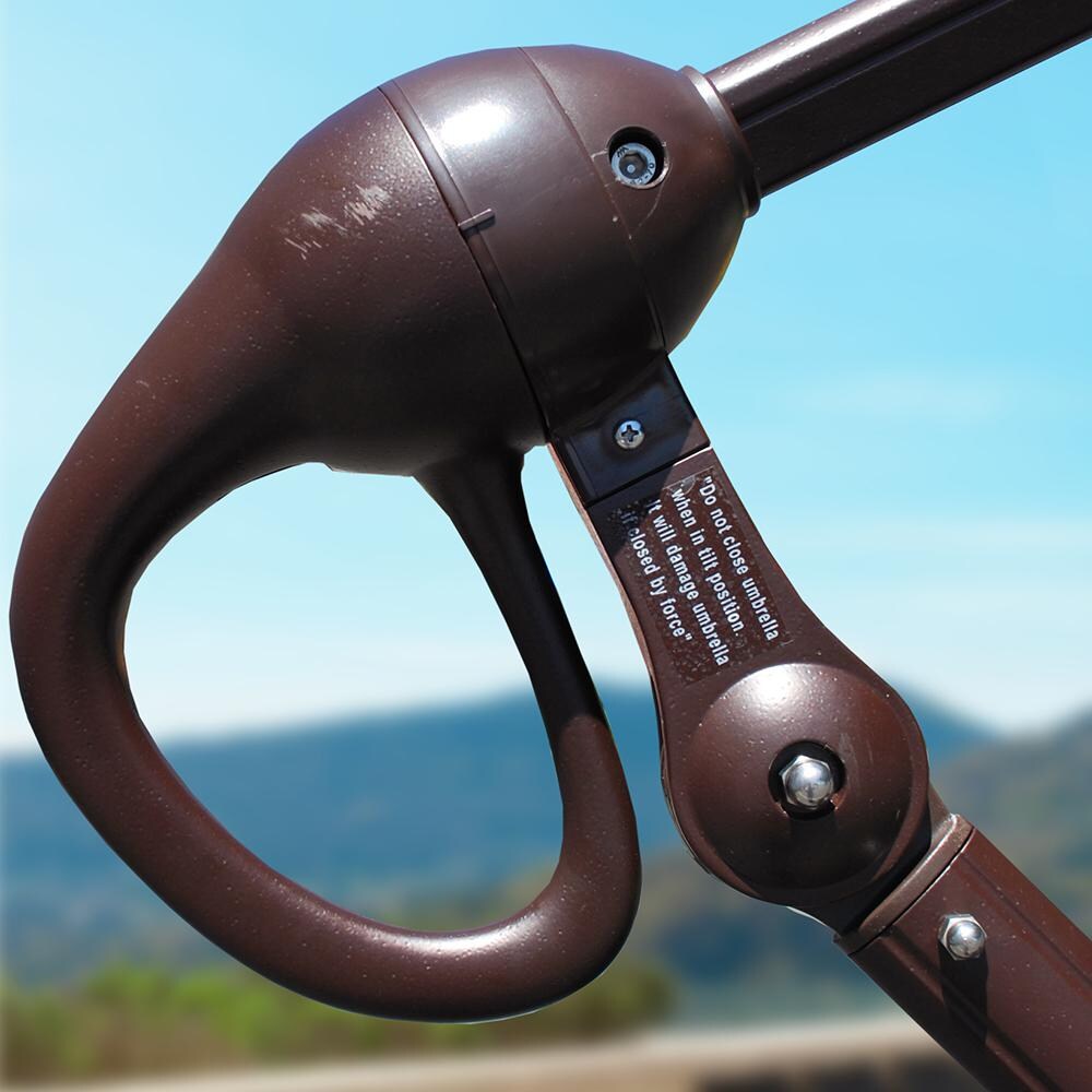 Galtech 10 X 10 Ft. Square Patio Umbrella W/ Manual Lift - Easy Lift Handle Detail thumbnail