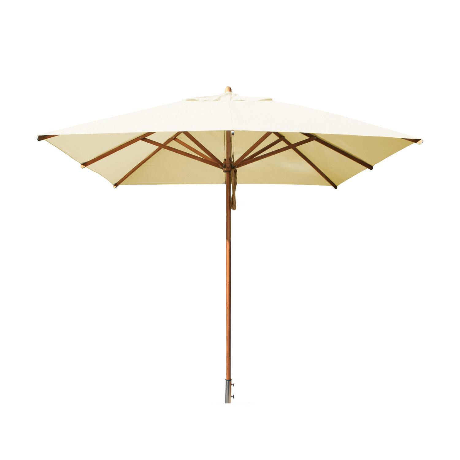 Bambrella Levante 8 1/2 Ft. Square Market Umbrella - Ecru Canopy