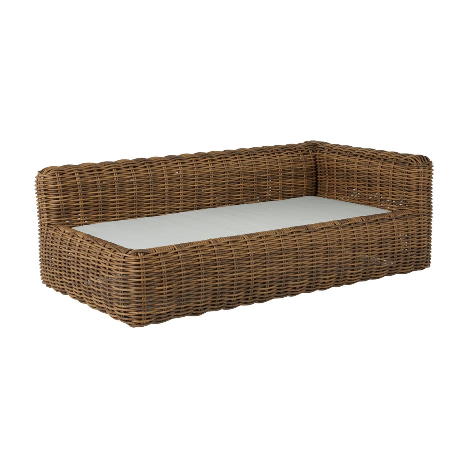 Summer Classics 339582+C776F664N Montecito Woven Right Arm Facing Loveseat - Cushions Removed thumbnail