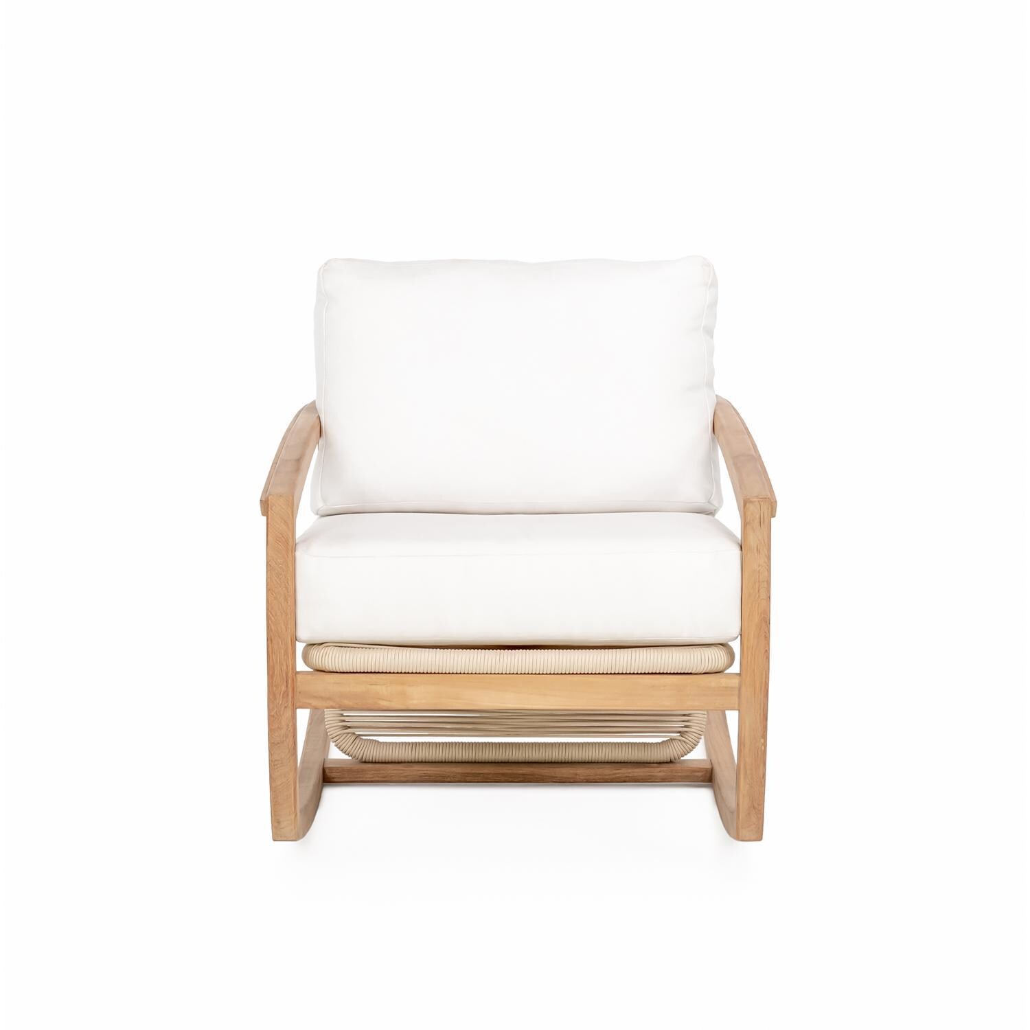 Capri Rocker in Natural By Teak + Table