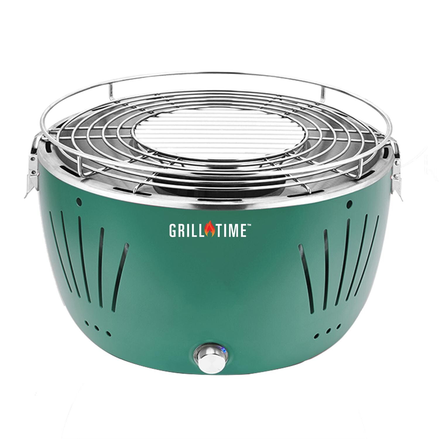 Grill Time Tailgater GT Portable Charcoal Grill Starter Pack - Green - UPG-LG-13