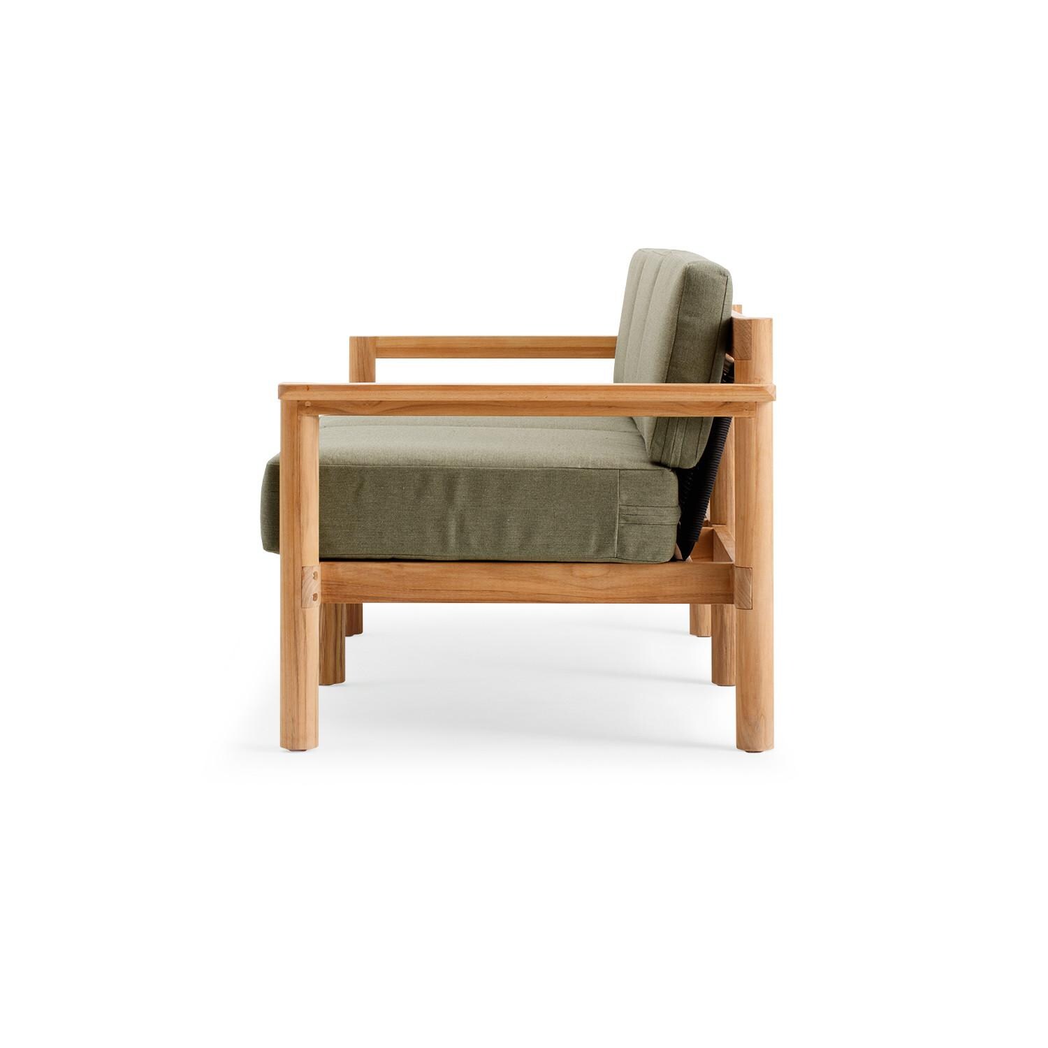 Neighbor HVN-SOFA-LE-2 Sofa W/ Teak Arms - Side View thumbnail