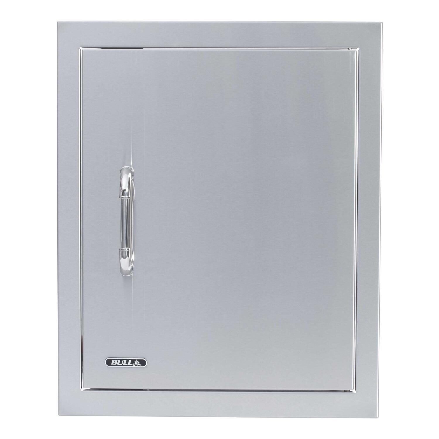 Bull 89995 18-Inch Right Hinged Stainless Steel Single Access Door W/ Reveal - Vertical - Front - White Background thumbnail