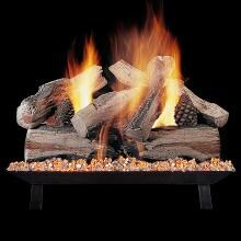 Rasmussen 30-Inch Evening CrossFire Gas Log Set With Vented Natural Gas Custom Pan Burner - Match Light image