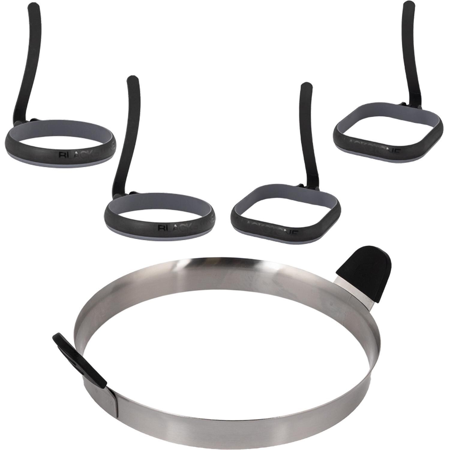 Blackstone Products 5515 5-piece Egg & Omelet Ring Breakfast Kit - All Pieces thumbnail