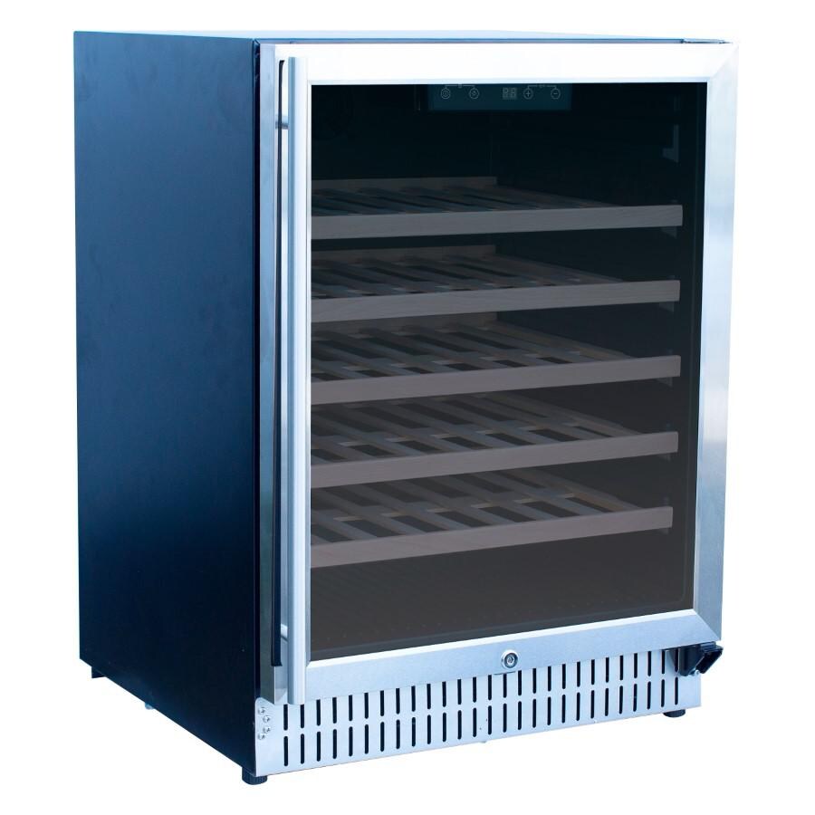 American Made Grills AMG-RFR-24W 24-Inch Outdoor Rated Wine Cooler - Closed Angled View thumbnail