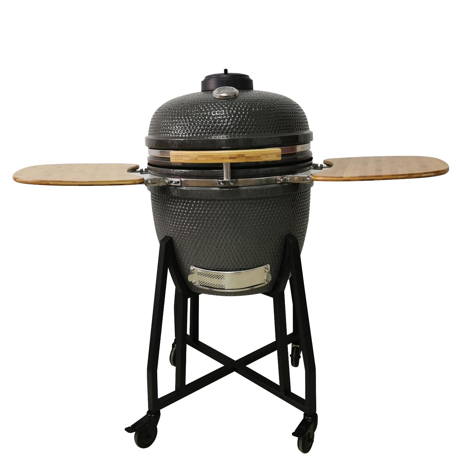 Lifesmart SCS-K21BGRY 21-Inch Ceramic Kamado Grill - Gray thumbnail