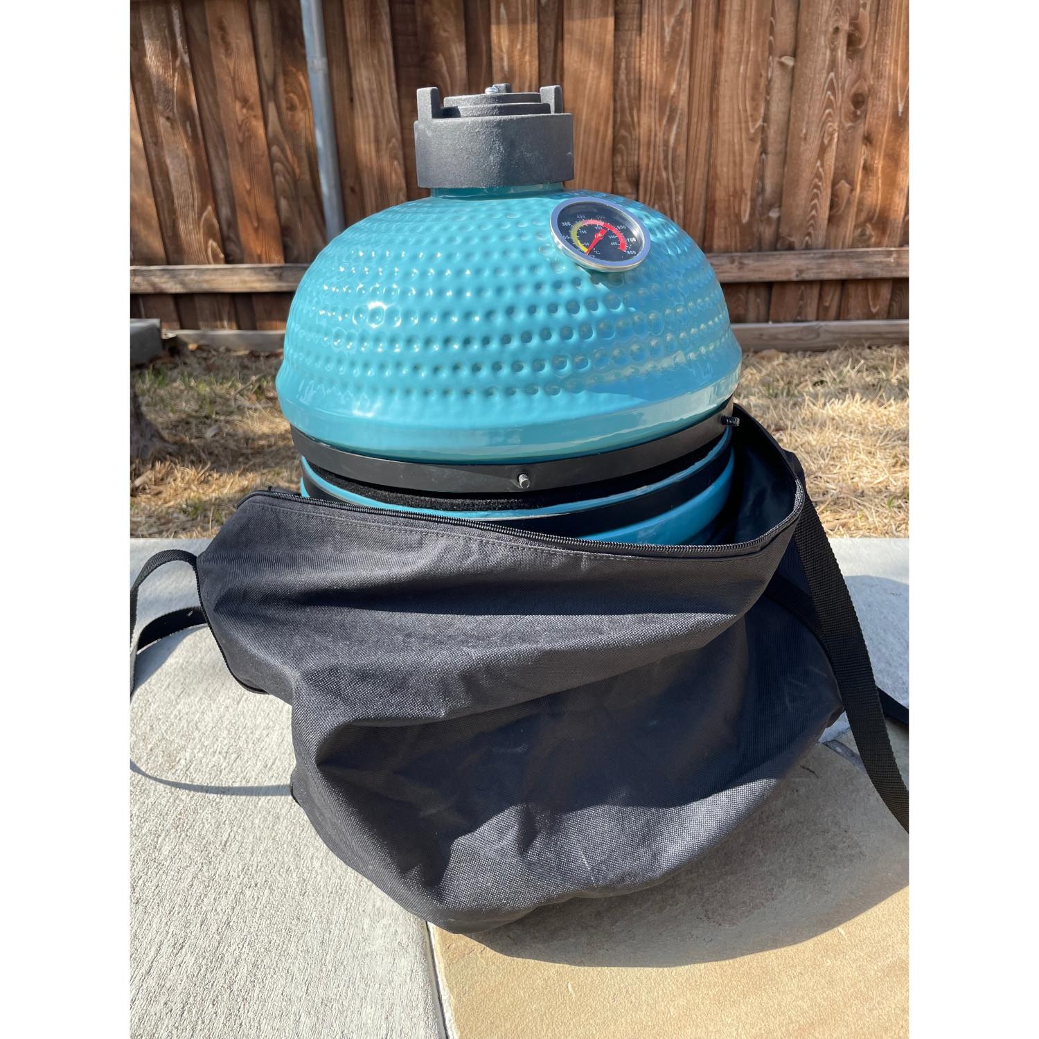 Lifesmart PackNGo 10Inch Portable Ceramic Kamado Grill Turquoise